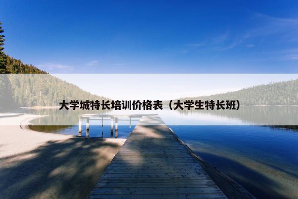 大学城特长培训价格表（大学生特长班）