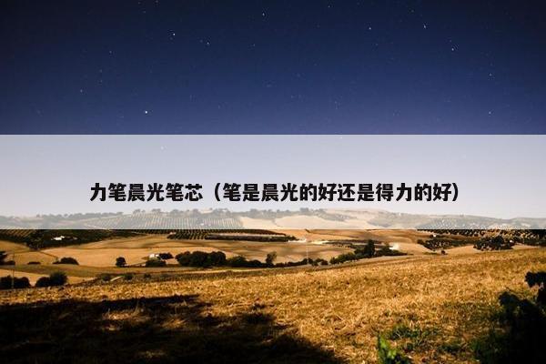 力笔晨光笔芯（笔是晨光的好还是得力的好）