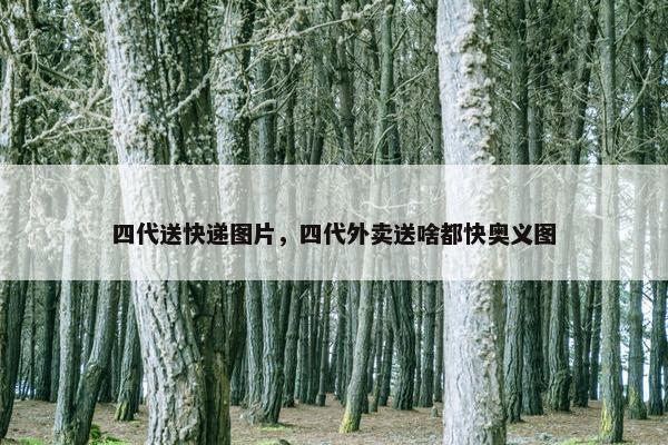 四代送快递图片，四代外卖送啥都快奥义图