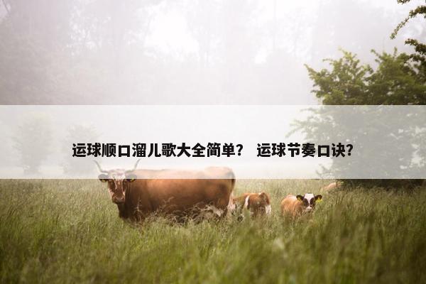 运球顺口溜儿歌大全简单？ 运球节奏口诀？