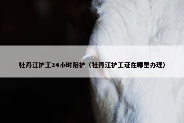 牡丹江护工24小时陪护（牡丹江护工证在哪里办理）