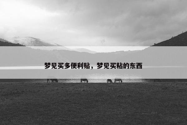 梦见买多便利贴，梦见买粘的东西