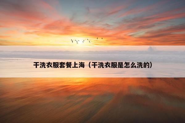 干洗衣服套餐上海（干洗衣服是怎么洗的）
