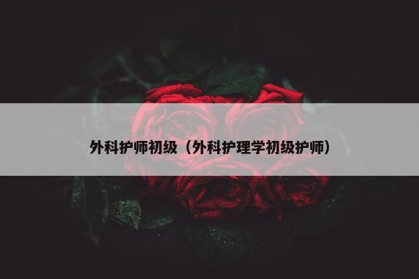 外科护师初级（外科护理学初级护师）