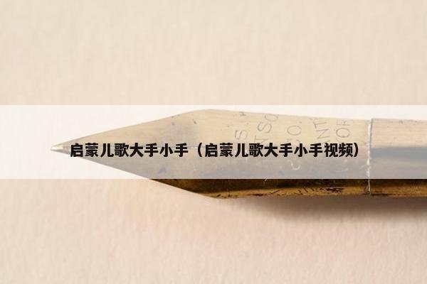 启蒙儿歌大手小手（启蒙儿歌大手小手视频）