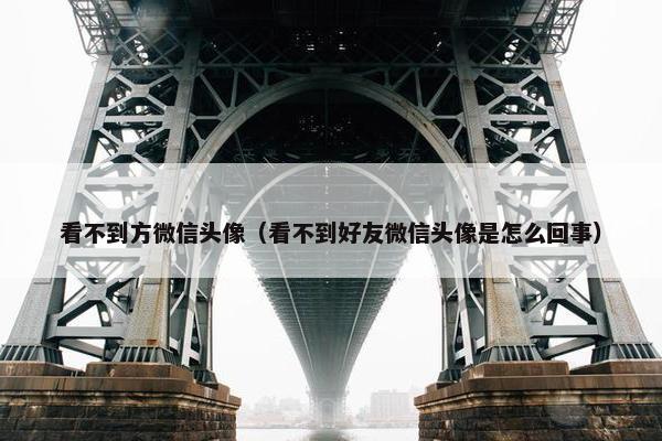 看不到方微信头像（看不到好友微信头像是怎么回事）