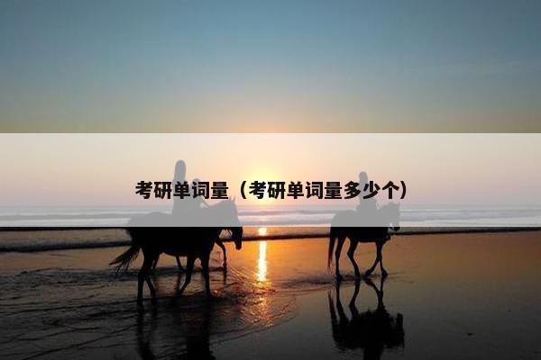 考研单词量（考研单词量多少个）