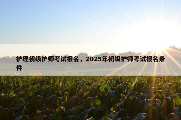 护理初级护师考试报名，2025年初级护师考试报名条件