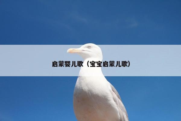 启蒙婴儿歌（宝宝启蒙儿歌）