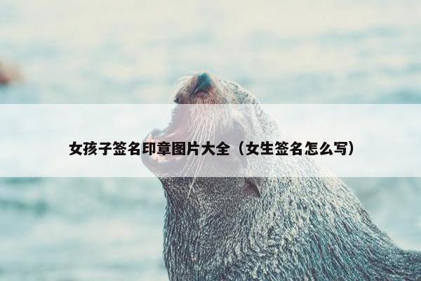 女孩子签名印章图片大全（女生签名怎么写）