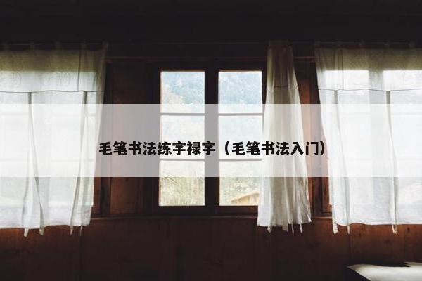 毛笔书法练字禄字（毛笔书法入门）