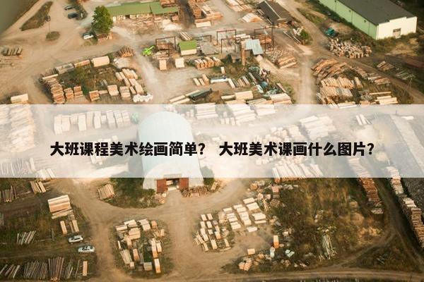 大班课程美术绘画简单？ 大班美术课画什么图片？