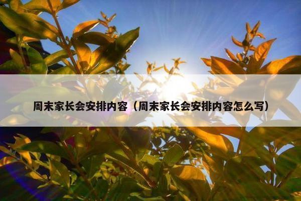 周末家长会安排内容（周末家长会安排内容怎么写）