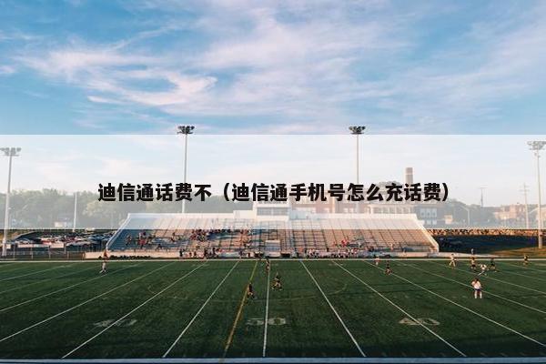 迪信通话费不（迪信通手机号怎么充话费）