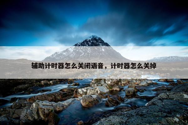 辅助计时器怎么关闭语音，计时器怎么关掉