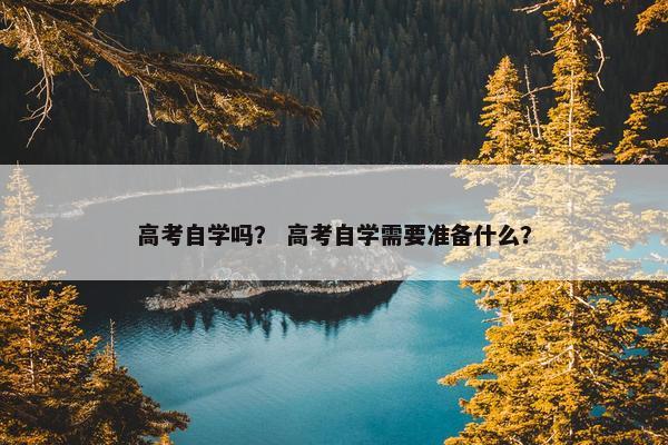 高考自学吗？ 高考自学需要准备什么？