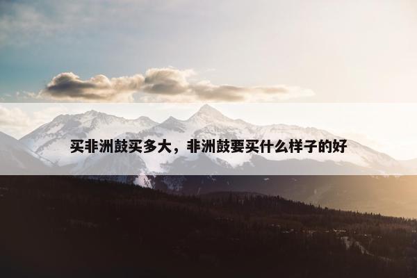 买非洲鼓买多大，非洲鼓要买什么样子的好