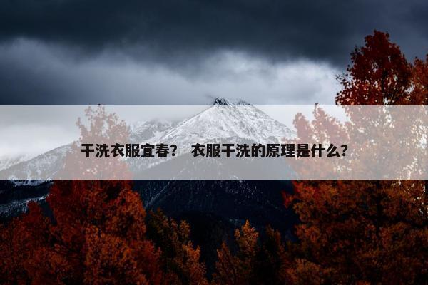 干洗衣服宜春？ 衣服干洗的原理是什么？