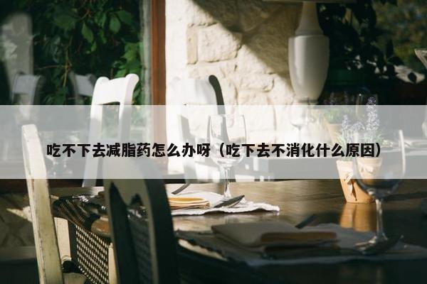 吃不下去减脂药怎么办呀（吃下去不消化什么原因）