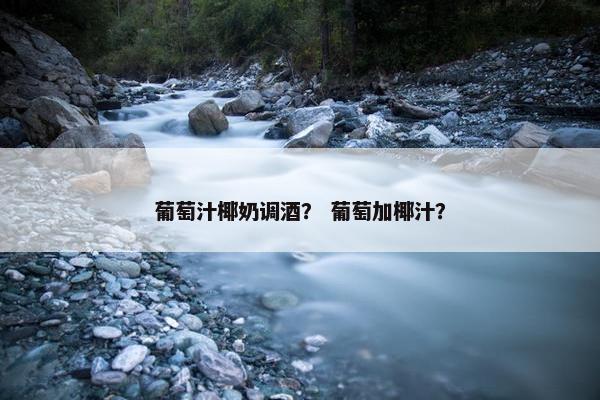 葡萄汁椰奶调酒？ 葡萄加椰汁？