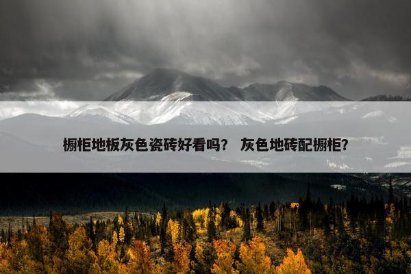 橱柜地板灰色瓷砖好看吗？ 灰色地砖配橱柜？