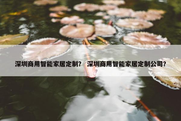 深圳商用智能家居定制？ 深圳商用智能家居定制公司？