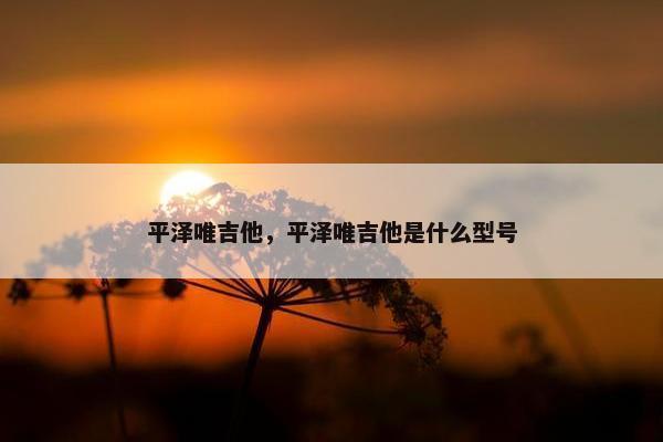平泽唯吉他，平泽唯吉他是什么型号