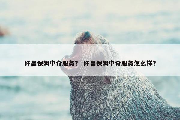 许昌保姆中介服务？ 许昌保姆中介服务怎么样？