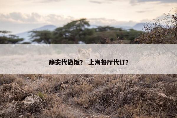 静安代做饭？ 上海餐厅代订？