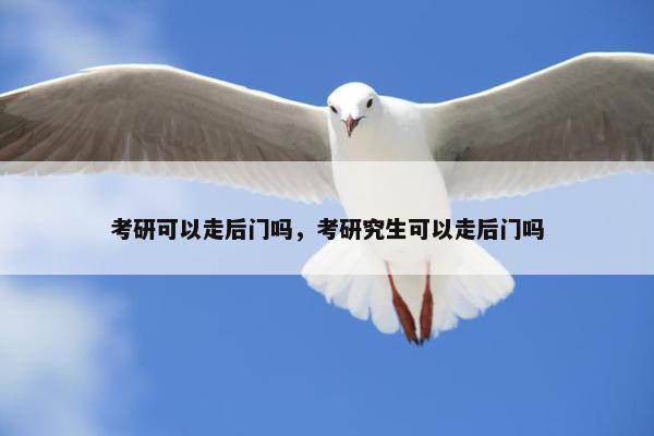 考研可以走后门吗，考研究生可以走后门吗