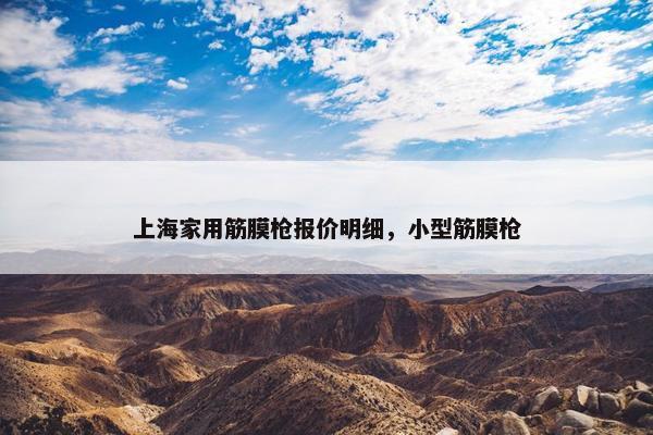 上海家用筋膜枪报价明细，小型筋膜枪
