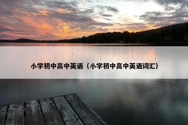 小学初中高中英语（小学初中高中英语词汇）