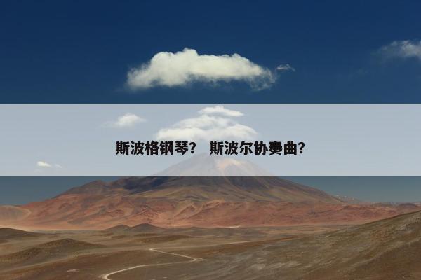 斯波格钢琴？ 斯波尔协奏曲？