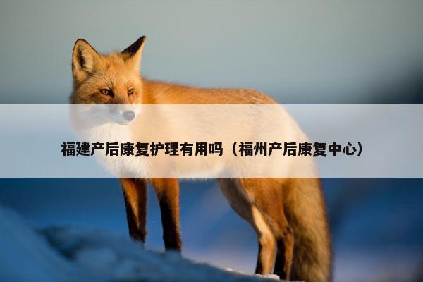 福建产后康复护理有用吗（福州产后康复中心）