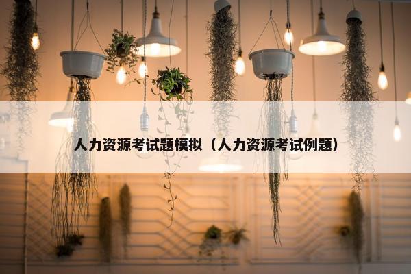 人力资源考试题模拟（人力资源考试例题）