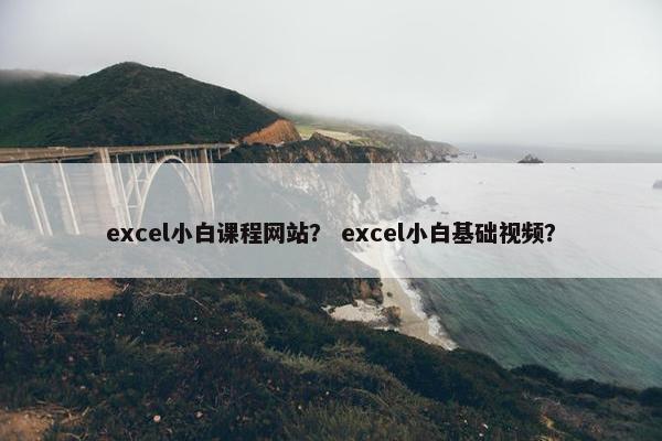 excel小白课程网站？ excel小白基础视频？