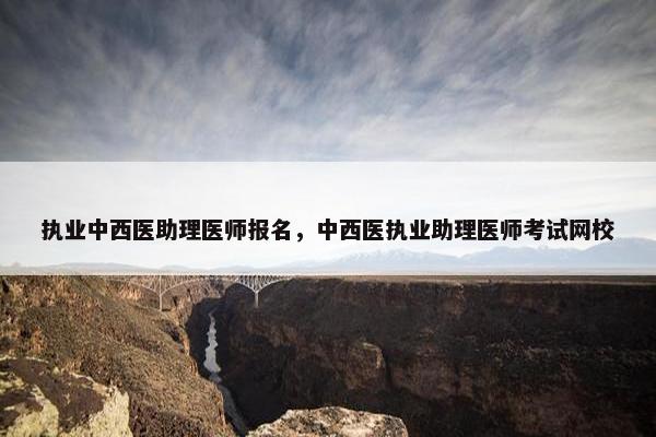 执业中西医助理医师报名，中西医执业助理医师考试网校