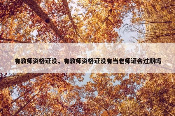 有教师资格证没，有教师资格证没有当老师证会过期吗