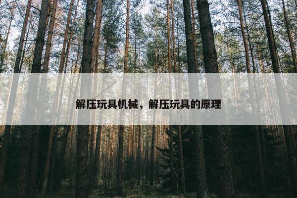 解压玩具机械，解压玩具的原理