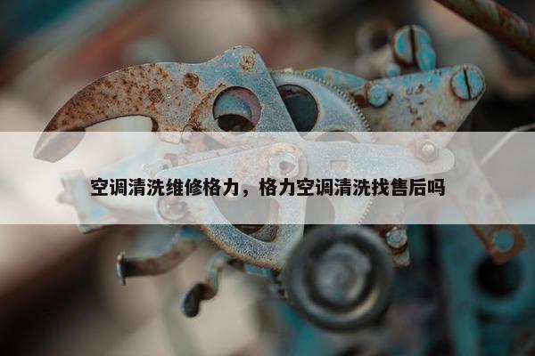 空调清洗维修格力，格力空调清洗找售后吗