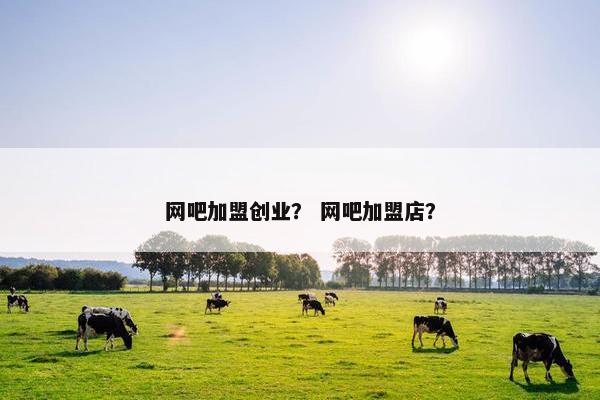 网吧加盟创业？ 网吧加盟店？