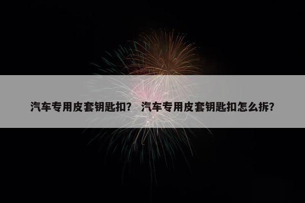 汽车专用皮套钥匙扣？ 汽车专用皮套钥匙扣怎么拆？