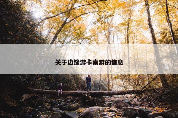关于边锋游卡桌游的信息