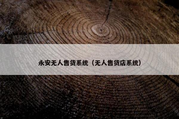 永安无人售货系统（无人售货店系统）