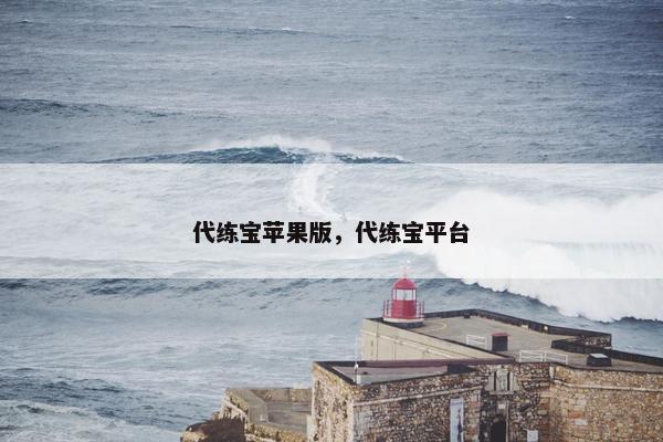 代练宝苹果版，代练宝平台