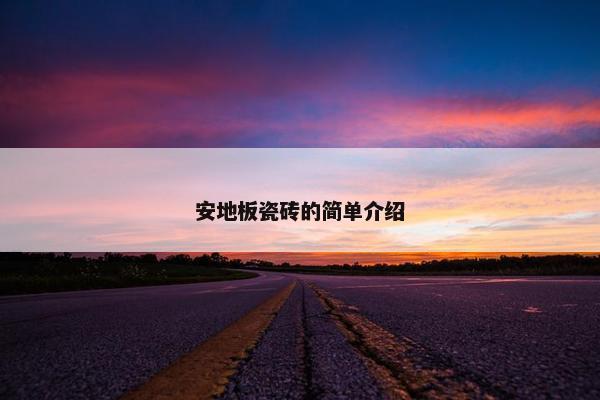 安地板瓷砖的简单介绍