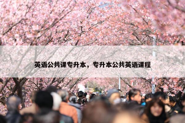 英语公共课专升本，专升本公共英语课程