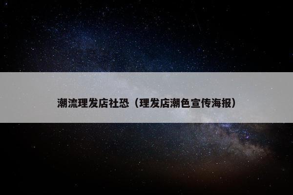 潮流理发店社恐（理发店潮色宣传海报）