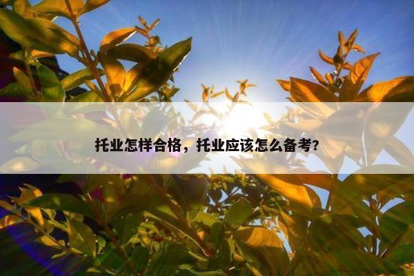托业怎样合格，托业应该怎么备考?