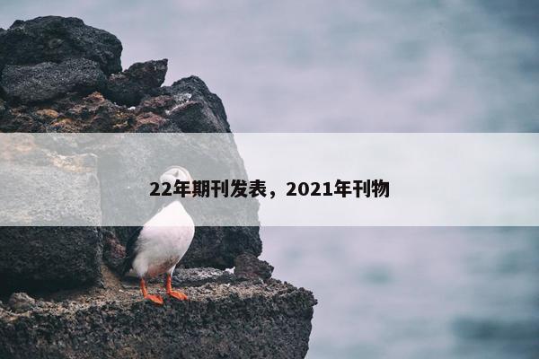 22年期刊发表，2021年刊物